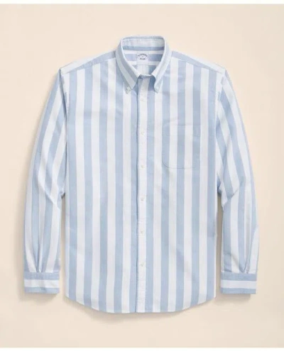 Brooks Brothers Friday Shirt, Oxford Bold Stripe In Blue
