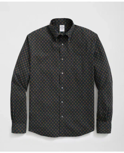 Brooks Brothers Friday Shirt, Oxford Foulard Print In Navy