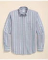 Brooks Brothers Friday Shirt, Oxford Multi Stripe In Navy