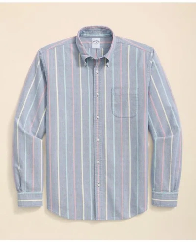 Brooks Brothers Friday Shirt, Oxford Multi Stripe In Navy