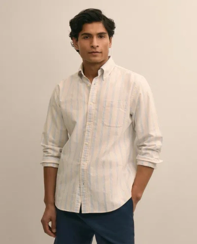 Brooks Brothers Friday Shirt, Oxford Novelty Stripe In Neutral