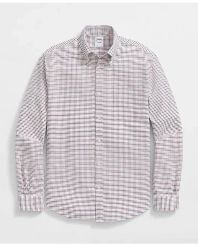 Brooks Brothers Friday Shirt, Oxford Tattersall In White