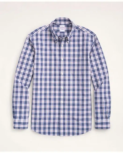 Brooks Brothers Friday Shirt, Poplin Check In Navy