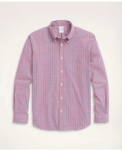 Brooks Brothers Friday Shirt, Poplin Check In Red