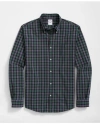 Brooks Brothers Friday Shirt, Poplin Checked In Dark Green