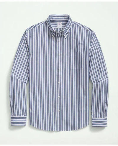 Brooks Brothers Friday Shirt, Poplin Multi-striped In Navy