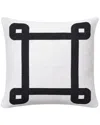 Brooks Brothers Geo Border Decorative Cotton Pillow