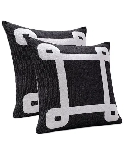 BROOKS BROTHERS BROOKS BROTHERS GEO BORDER DECORATIVE PILLOW