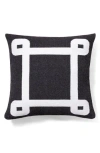 Brooks Brothers Geo Border Decorative Throw Pillow In Black/white