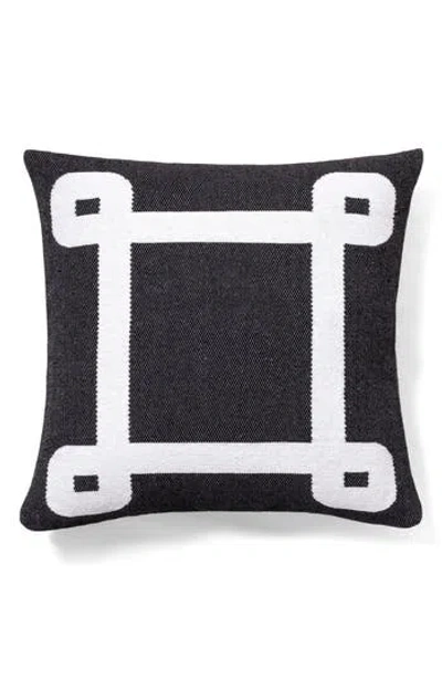 Brooks Brothers Geo Border Decorative Throw Pillow In Black/white