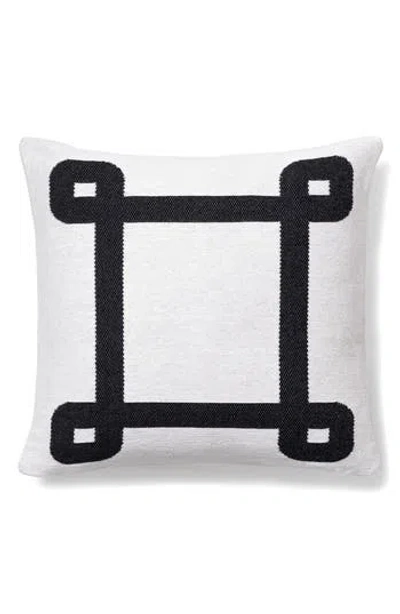 Brooks Brothers Geo Border Decorative Throw Pillow In White