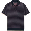 Brooks Brothers Geo Jacquard Tipped Cotton Polo Sweater In Red