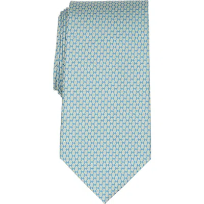Brooks Brothers Geo Neat Silk Blend Tie In Lt Green