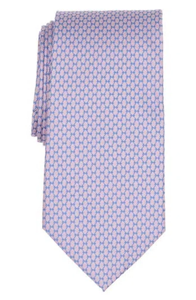 Brooks Brothers Geo Neat Silk Blend Tie In Pink