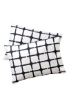 Brooks Brothers Geo Turkish Cotton Pillowcases In Navy