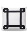 Brooks Brothers Geo Border Decorative Throw Pillow In White Black
