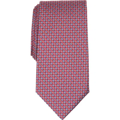Brooks Brothers Geometric Grid Silk Blend Tie In Coral