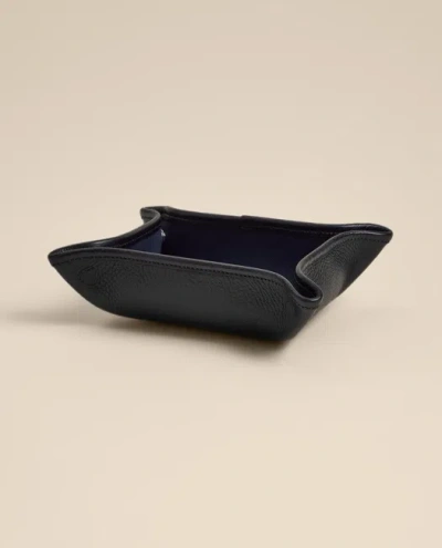 Brooks Brothers Ghurka No. 58 Leather & Cotton Folding Snap Tray In Black