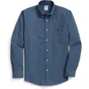 Brooks Brothers Gingham Check Wrinkle Resistant Stretch Cotton Button-down Shirt In Blue