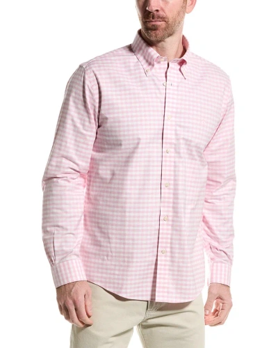 Brooks Brothers Gingham Regular Fit Woven Shirt In Pink