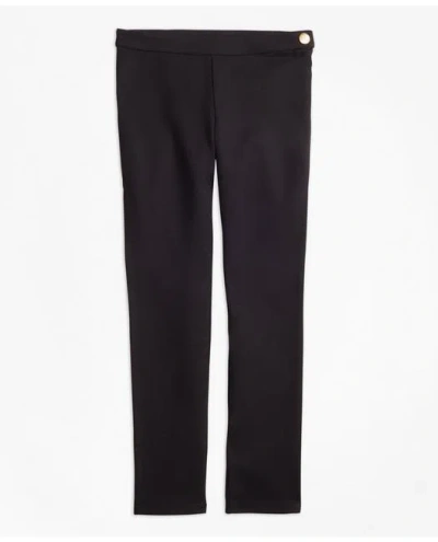 Brooks Brothers Kids'  Girls Knit Ponte Skinny Pants In Black
