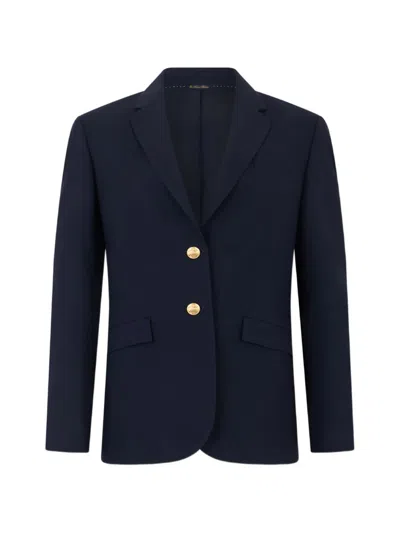 Brooks Brothers Gold-button Single-breasted Blazer In Blue