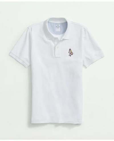 Brooks Brothers Golden Fleece Henry Supima Polo Shirt | White | Size Small