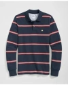Brooks Brothers Golden Fleece Muli Striped Long Sleeve Polo In Supima Cotton In Navy