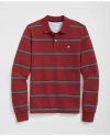 Brooks Brothers Golden Fleece Muli Striped Long Sleeve Polo In Supima Cotton In Red