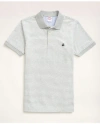 Brooks Brothers Golden Fleece Slim Fit Feeder Stripe Polo Shirt In Grey Heather