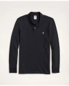 Brooks Brothers Golden Fleece Stretch Supima Long-sleeve Polo Shirt In Black