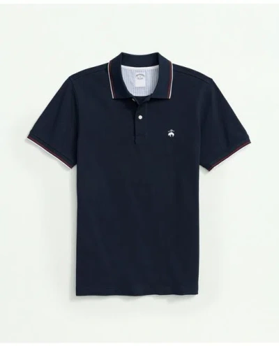 Brooks Brothers Golden Fleece Supima Tipped Polo Shirt In Navy