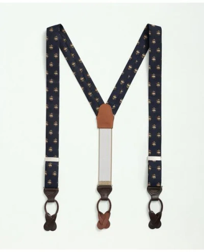 Brooks Brothers Golden Fleece Suspenders Shoes | Navy