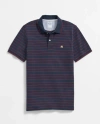Brooks Brothers Golden Fleece Thin Striped Supima Polo Shirt In Navy/red