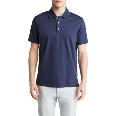 Brooks Brothers Golf Polo In Open Blue