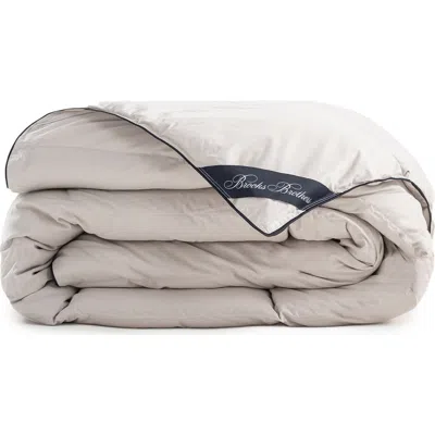 Brooks Brothers Goose Down Fill Comforter In Silver