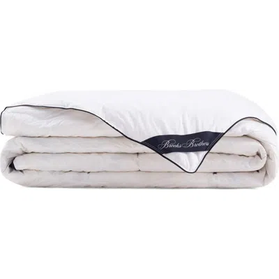 Brooks Brothers Goose Down Fill Comforter In White