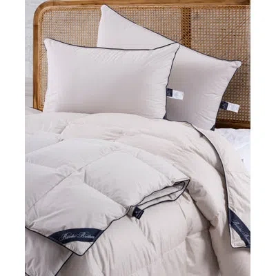 Brooks Brothers Goose Feather & Down Medium Bed Pillow In Silver