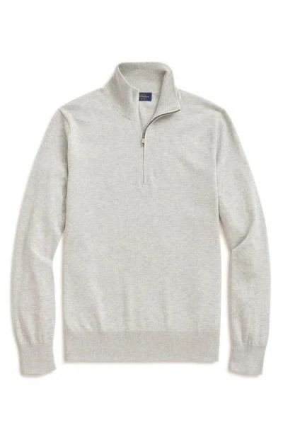 Brooks Brothers Half Zip Golf Pullover In Grey Heather
