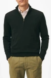 Brooks Brothers Half Zip Golf Pullover In Black