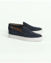 Brooks Brothers Hampton Suede Slip-on Sneakers In Navy