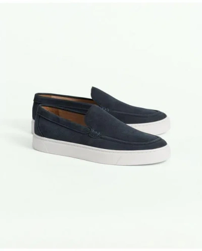 Brooks Brothers Hampton Suede Slip-on Sneakers | Navy | Size 8 D