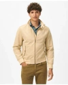 Brooks Brothers Harrington Jacket In Cotton Blend In Dark Beige