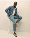 Brooks Brothers Harrington Jacket In Cotton Blend In Light Blue