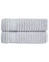 Brooks Brothers Herringbone 2pc Bath Sheets In Silver