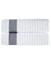 Brooks Brothers Herringbone 2pc Bath Sheets In White