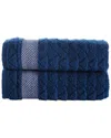 Brooks Brothers Herringbone 2pc Hand Towels In Navy