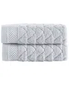 Brooks Brothers Herringbone 2pc Wash Towels In Silver