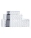 Brooks Brothers Herringbone 3pc Towel Set In White