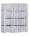 Brooks Brothers Herringbone Cotton 4-pack Hand Towels In Silver